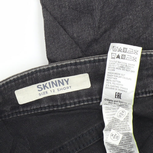 Marks and Spencer Black Skinny Jeans, Size 12
