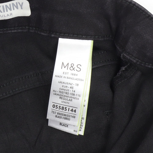 Marks and Spencer Women's Black Skinny Jeans Size 18