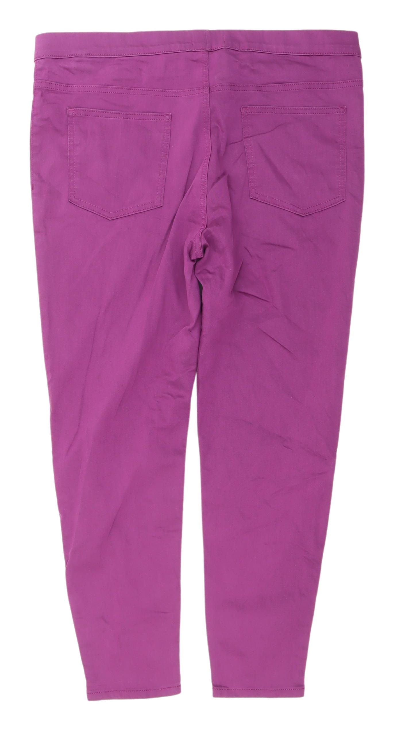 Marks & Spencer Women's Purple Cropped Jeans Size 18