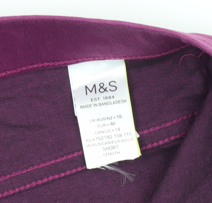 Marks & Spencer Women's Purple Cropped Jeans Size 18