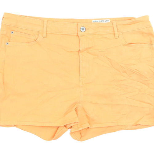 Marks and Spencer Women's Orange Chino Shorts Size 20
