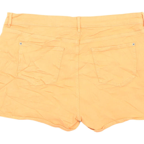 Marks and Spencer Women's Orange Chino Shorts Size 20