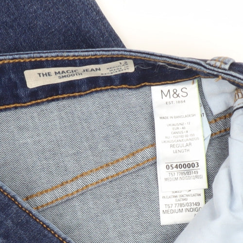 Marks and Spencer Women's Blue Straight Jeans Size 12