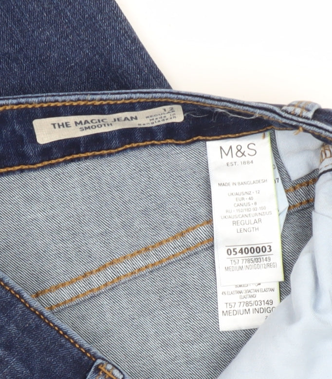 Marks and Spencer Women's Blue Straight Jeans Size 12