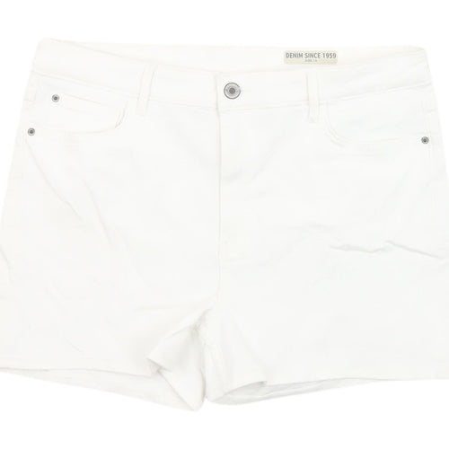 Marks and Spencer Women's White Shorts, Size 16