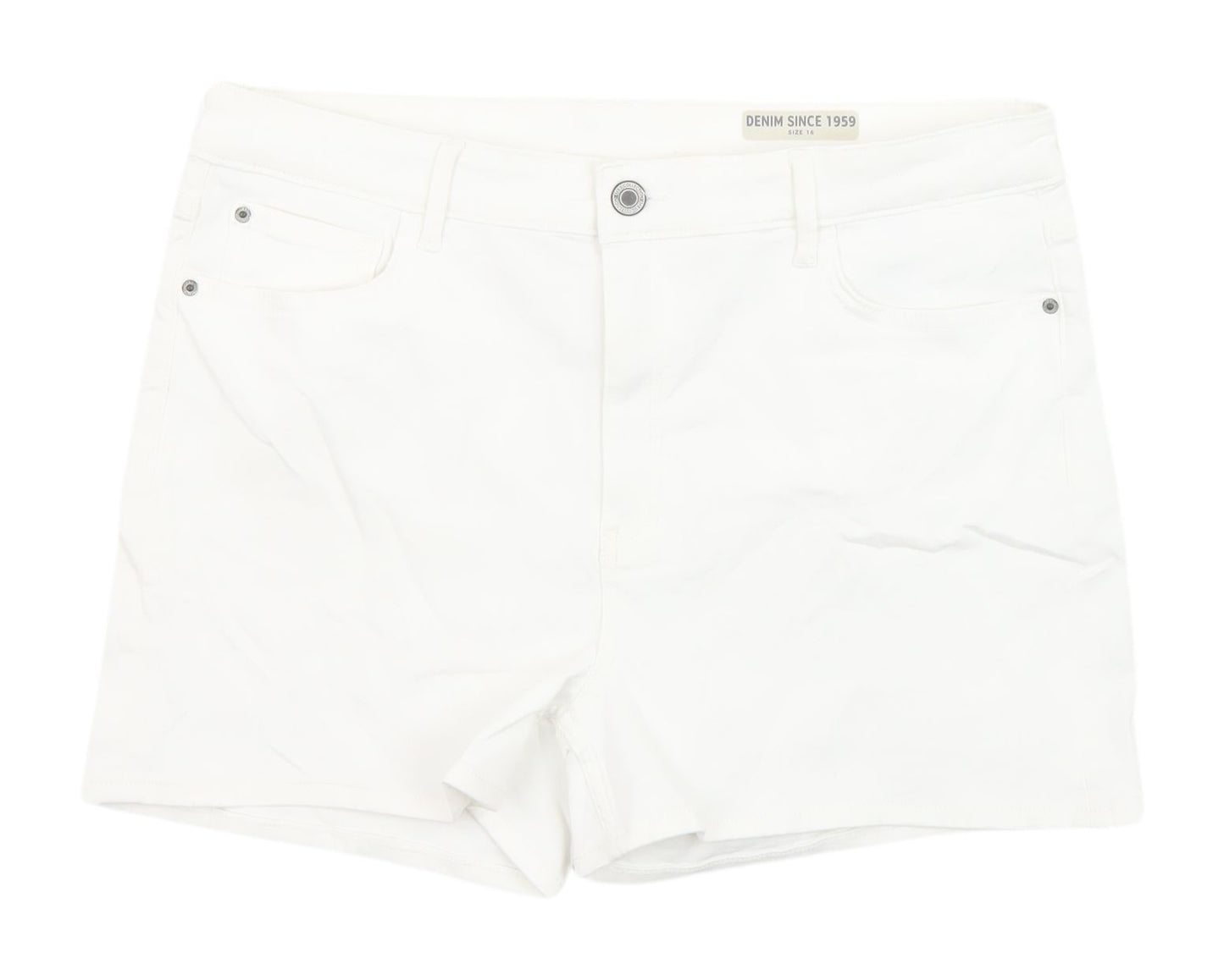 Marks and Spencer Women's White Shorts, Size 16