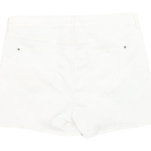 Marks and Spencer Women's White Shorts, Size 16
