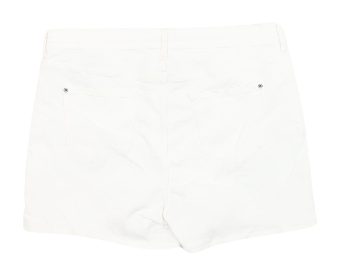 Marks and Spencer Women's White Shorts, Size 16