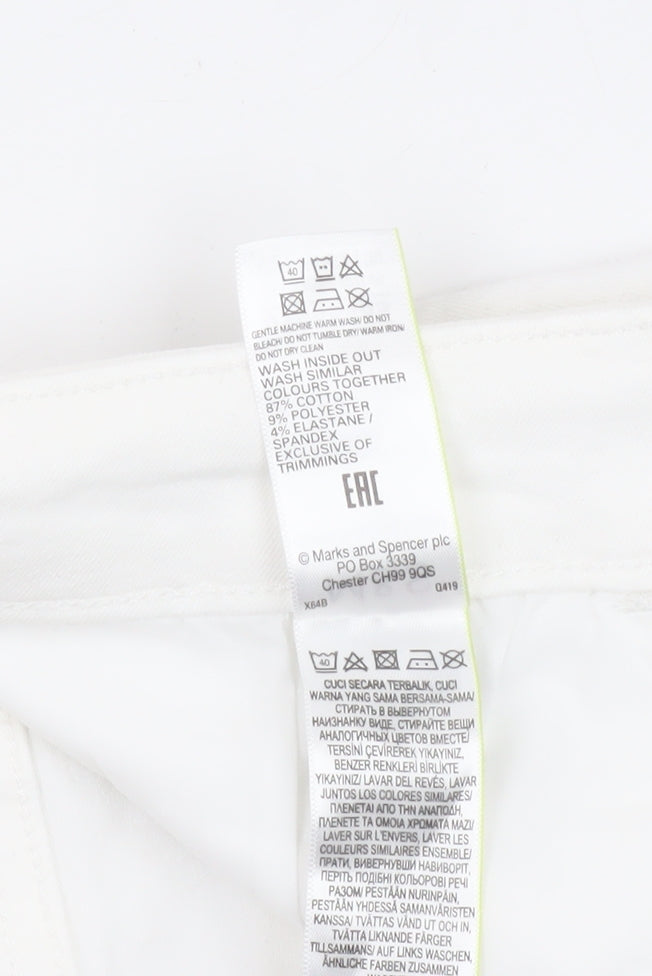 Marks and Spencer Women's White Shorts, Size 16