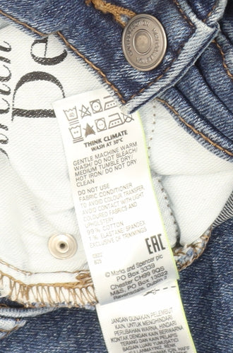 Marks and Spencer Men's Blue Straight Jeans 34W 29L