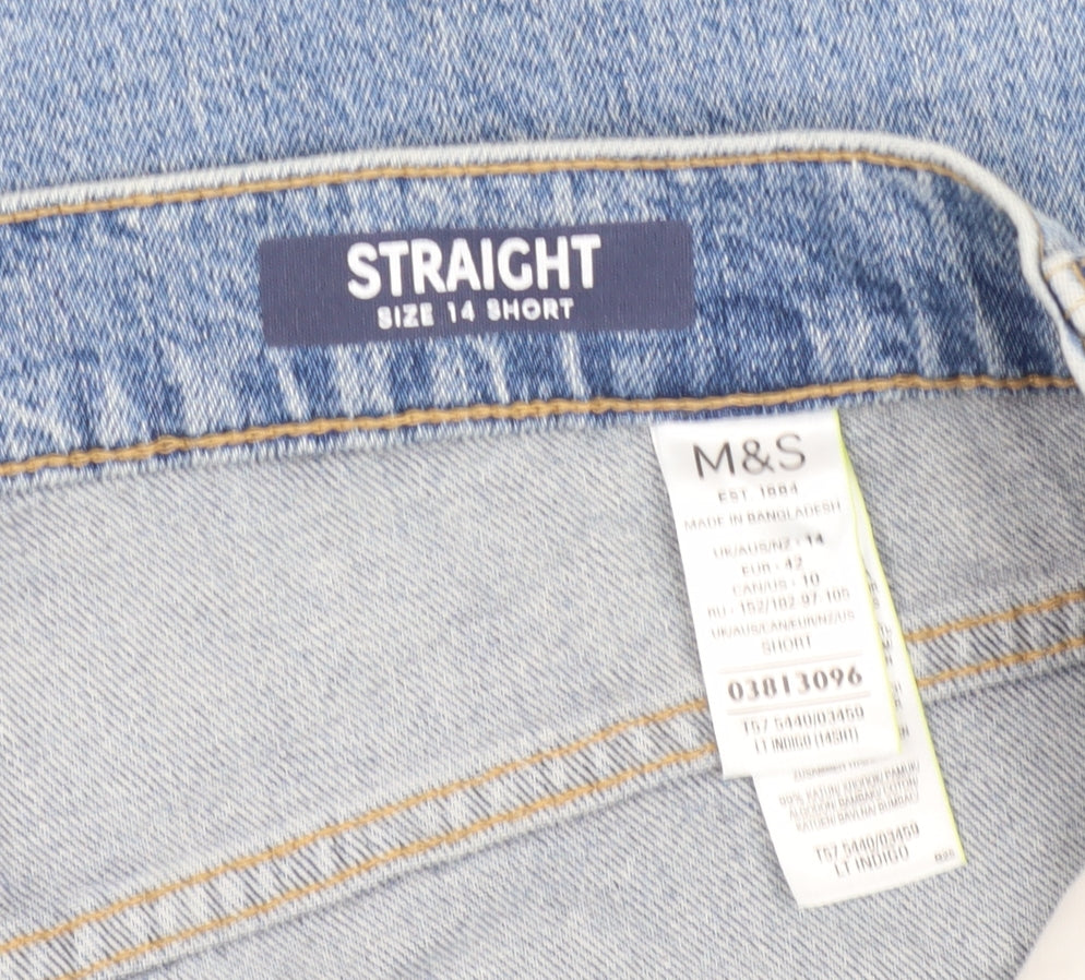 Marks & Spencer Women's Blue Straight Jeans Size 14