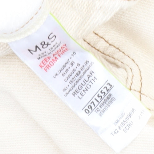 Marks and Spencer Ivory Cotton Shirt Dress Size 10