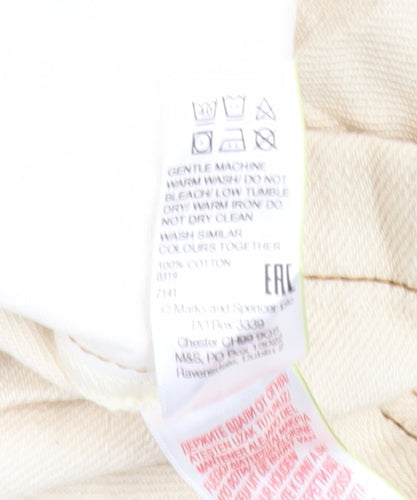 Marks and Spencer Ivory Cotton Shirt Dress Size 10
