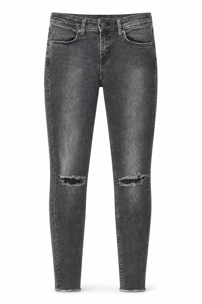 Front view of H&M Women's Black Super Skinny Ankle Jeans, size 4
