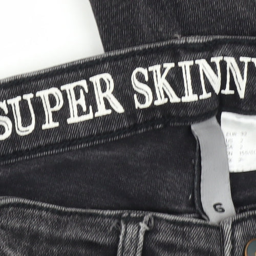 H&M Women's Black Super Skinny Ankle Jeans, Size 4