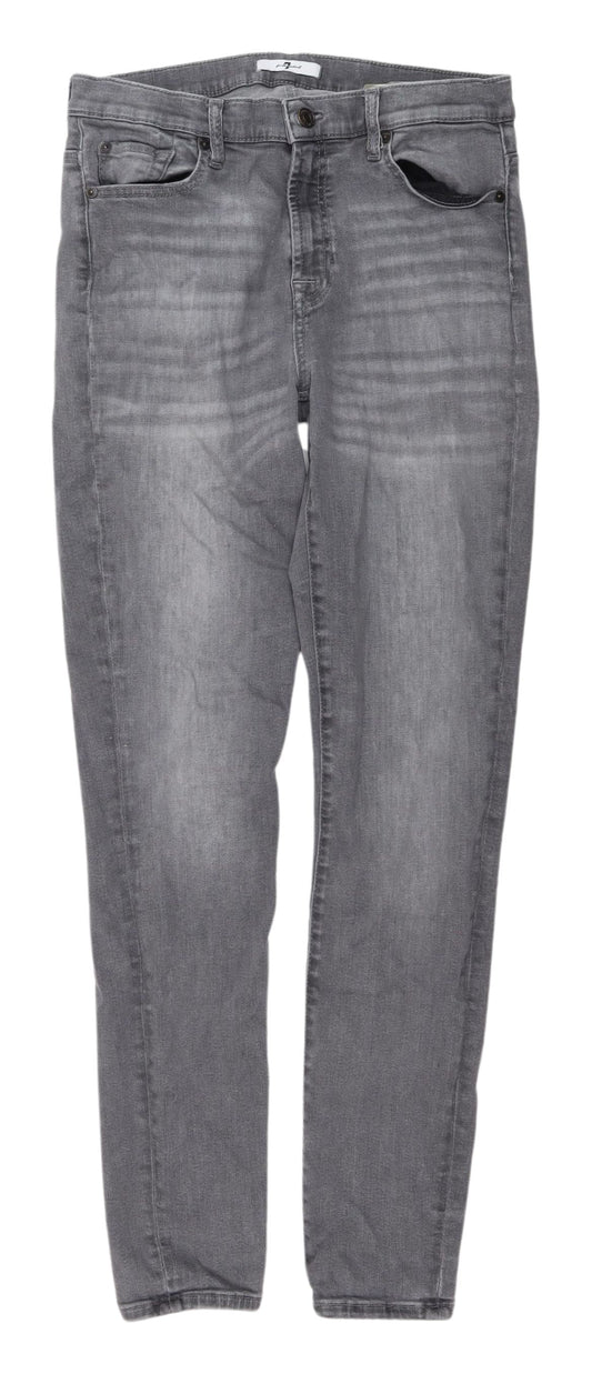 7 For All Mankind Grey Skinny Slim Jeans - Size 10