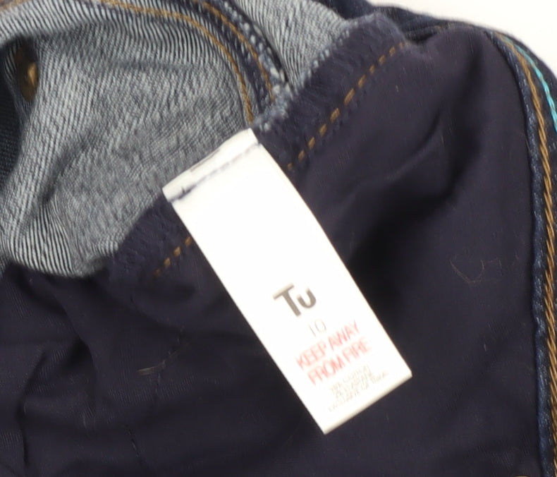 Tu Women's Blue Boyfriend Denim Shorts Size 10