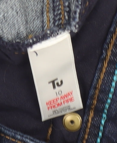 Tu Women's Blue Boyfriend Denim Shorts Size 10