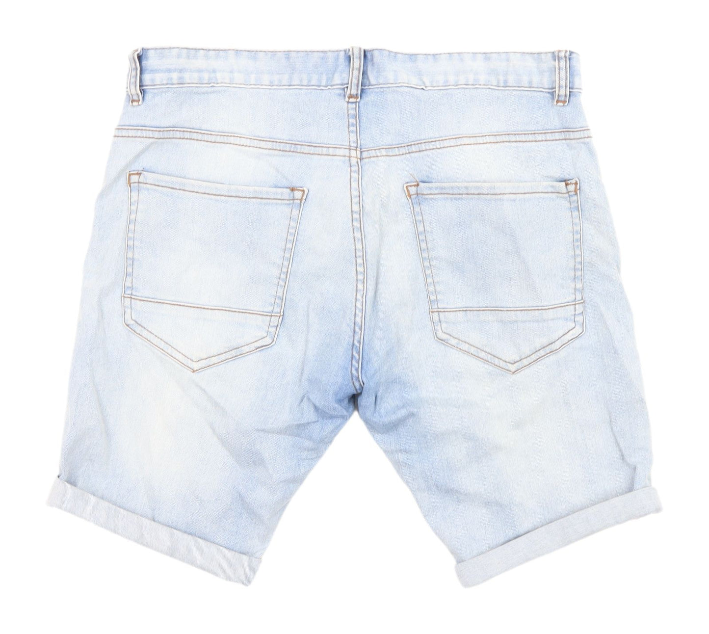 Next Men's Blue Slim Fit Chino Shorts Size 32