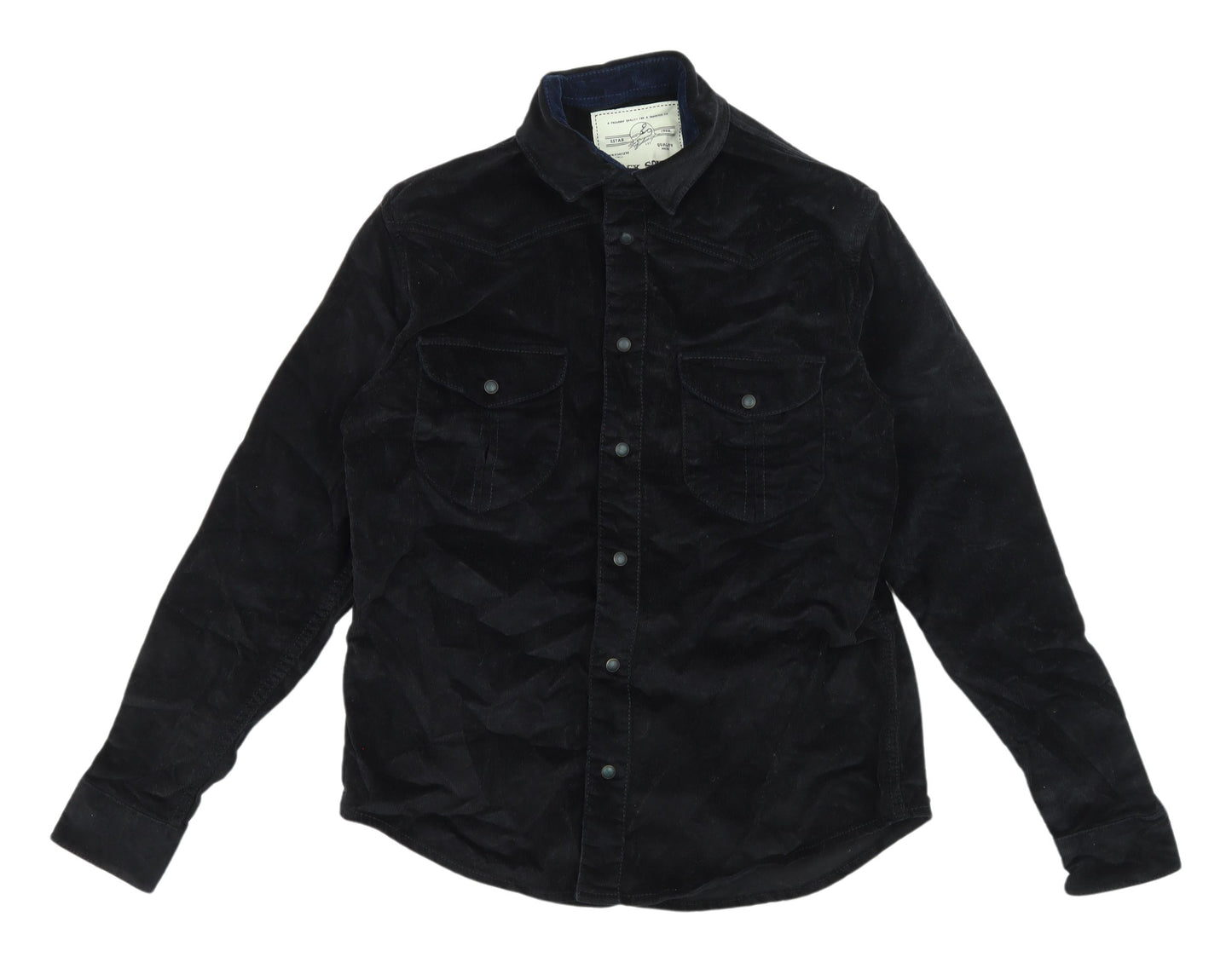 Jack South Men's Black Corduroy Shirt S