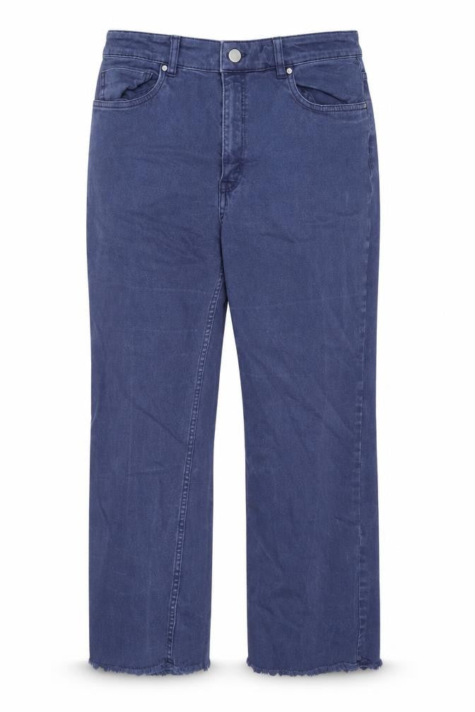 Front view of H&M Women's Blue Straight Jeans, size 14