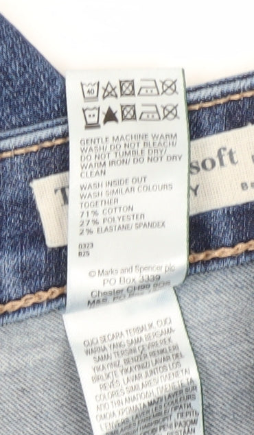 Marks and Spencer Blue Straight Jeans, Size 12