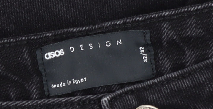 ASOS Design Women's Black Straight Leg Jeans Size 32