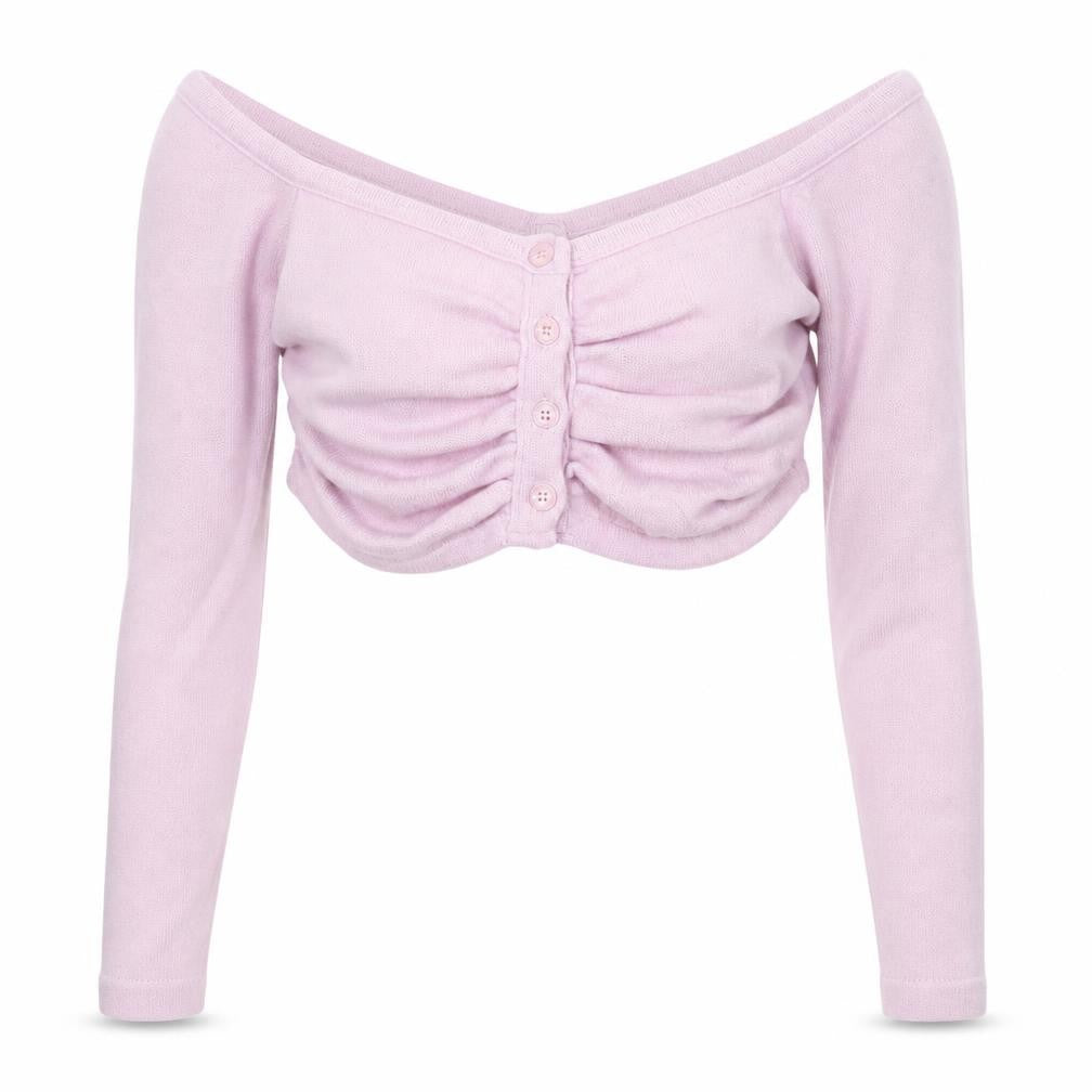 Front view of Zara Women’s Pink V-Neck Cardigan S