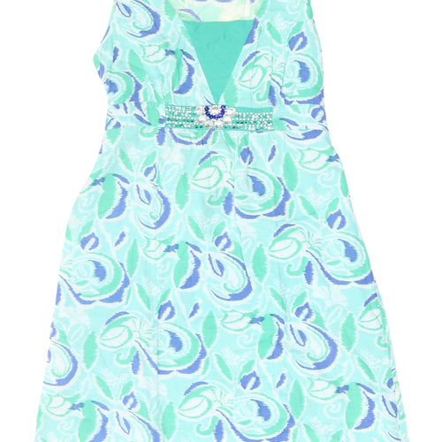 M&Co Women's Multicoloured Sleeveless Beaded Dress 16