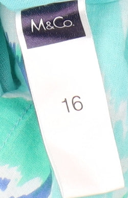 M&Co Women's Multicoloured Sleeveless Beaded Dress 16