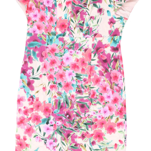 CC Women's Floral Shift Dress Multicoloured Size 14