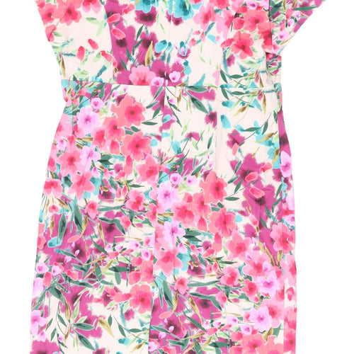 CC Women's Floral Shift Dress Multicoloured Size 14