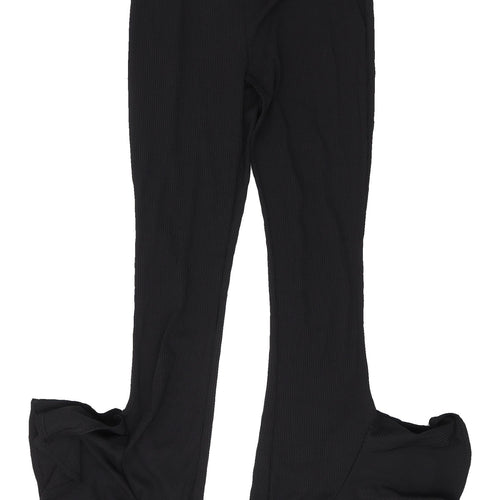 Topshop Women's Black Flared Trousers Size 12