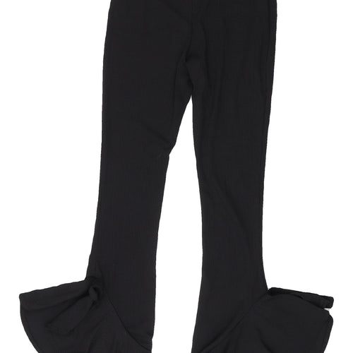 Topshop Women's Black Flared Trousers Size 12