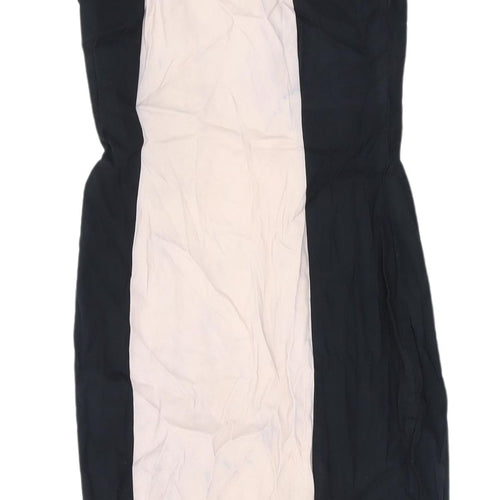 French Connection Women's Black Ivory Sheath Dress Size 8
