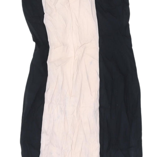 French Connection Women's Black Ivory Sheath Dress Size 8