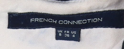 French Connection Women's Black Ivory Sheath Dress Size 8