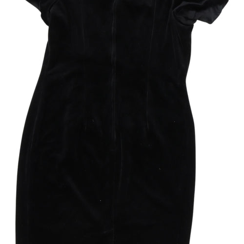 Ariella Black Off-the-Shoulder Velvet Sheath Dress 14