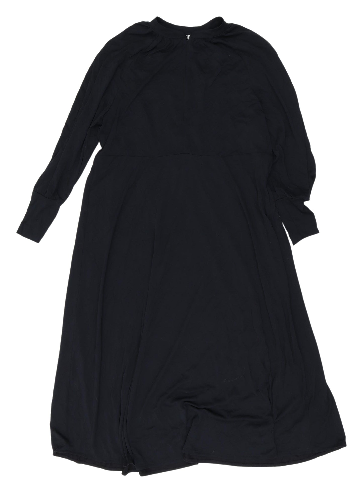 Marks and Spencer Black Midi A-Line Dress, Size 12