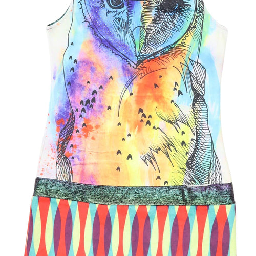 Fashion Madina Women's Colourful Owl Tank Dress L