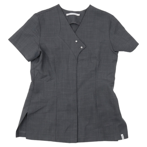 Florence Roby Grey Workwear Blouse, Size 14, Easy Care