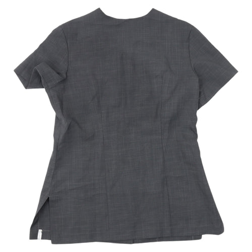 Florence Roby Grey Workwear Blouse, Size 14, Easy Care