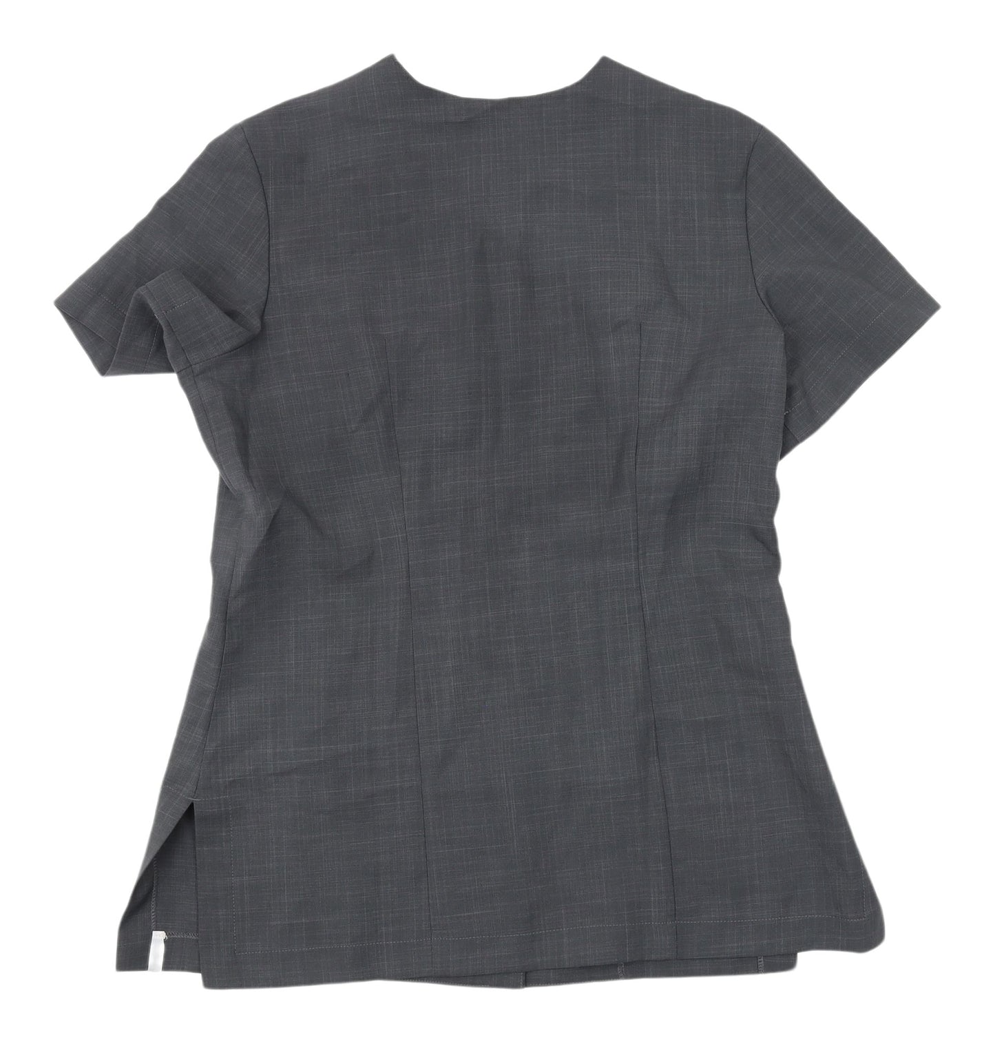 Florence Roby Grey Workwear Blouse, Size 14, Easy Care