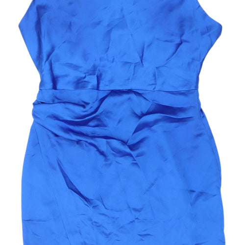 Zara Women's Blue Slip Dress Size 12 Strappy Party