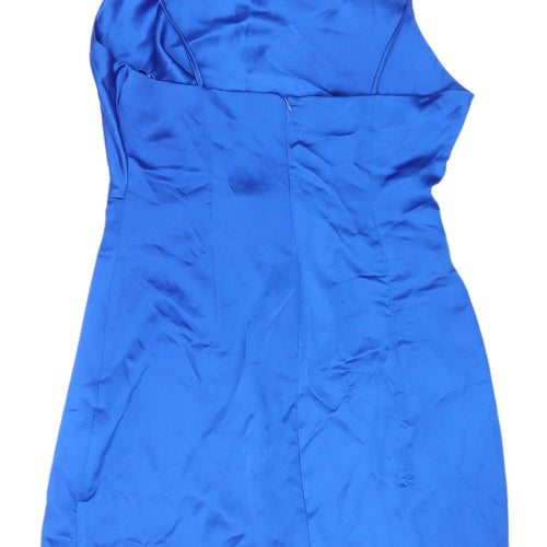 Zara Women's Blue Slip Dress Size 12 Strappy Party