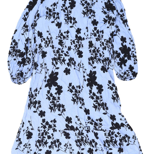 Marks and Spencer Women's Blue Floral Dress Size 22