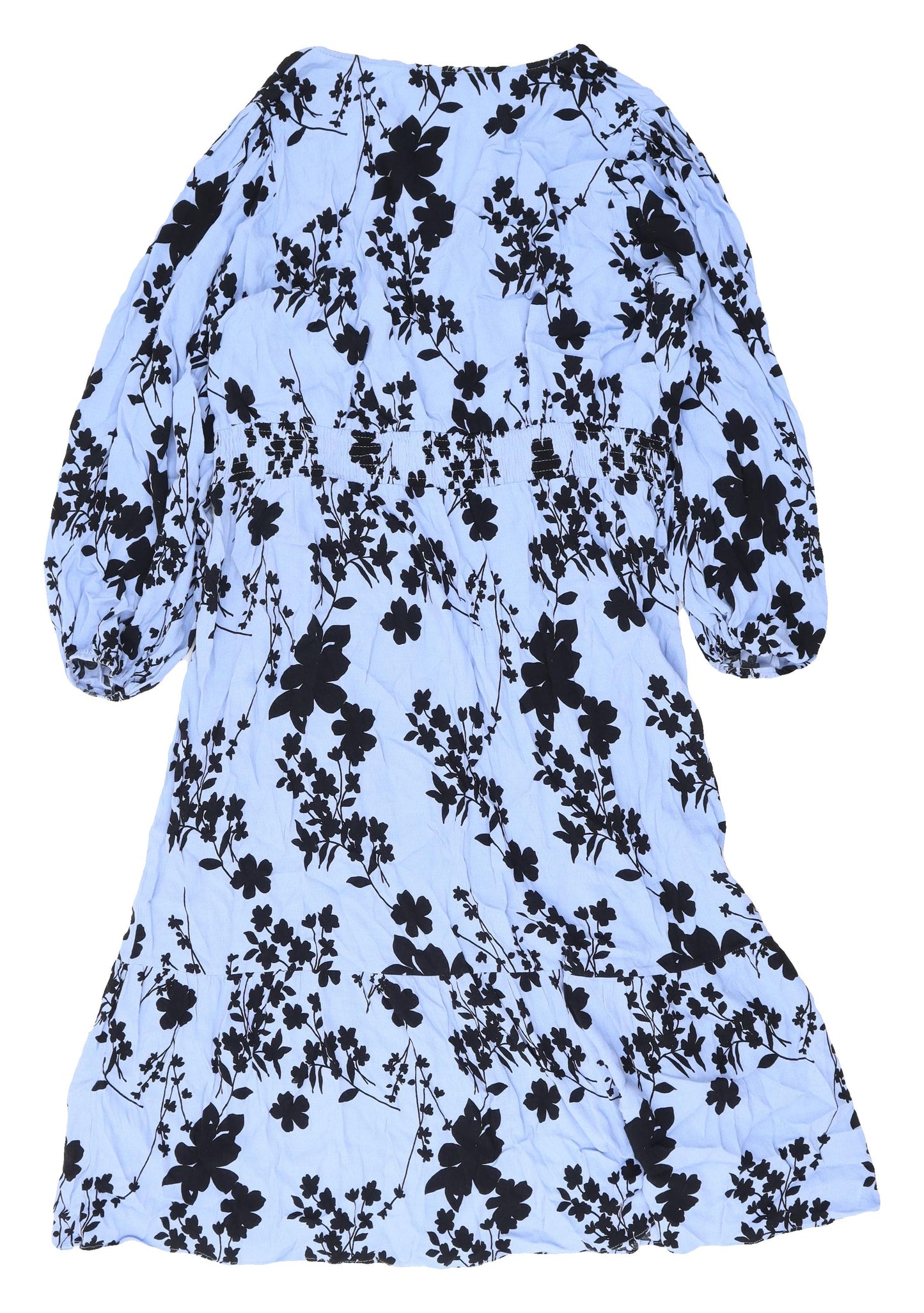 Marks and Spencer Women's Blue Floral Dress Size 22