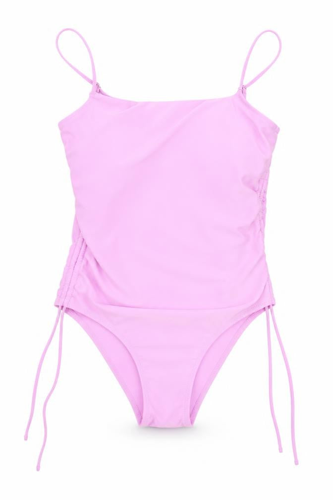Front view of No Boundaries Women's Pink One Piece Swimsuit, size 8