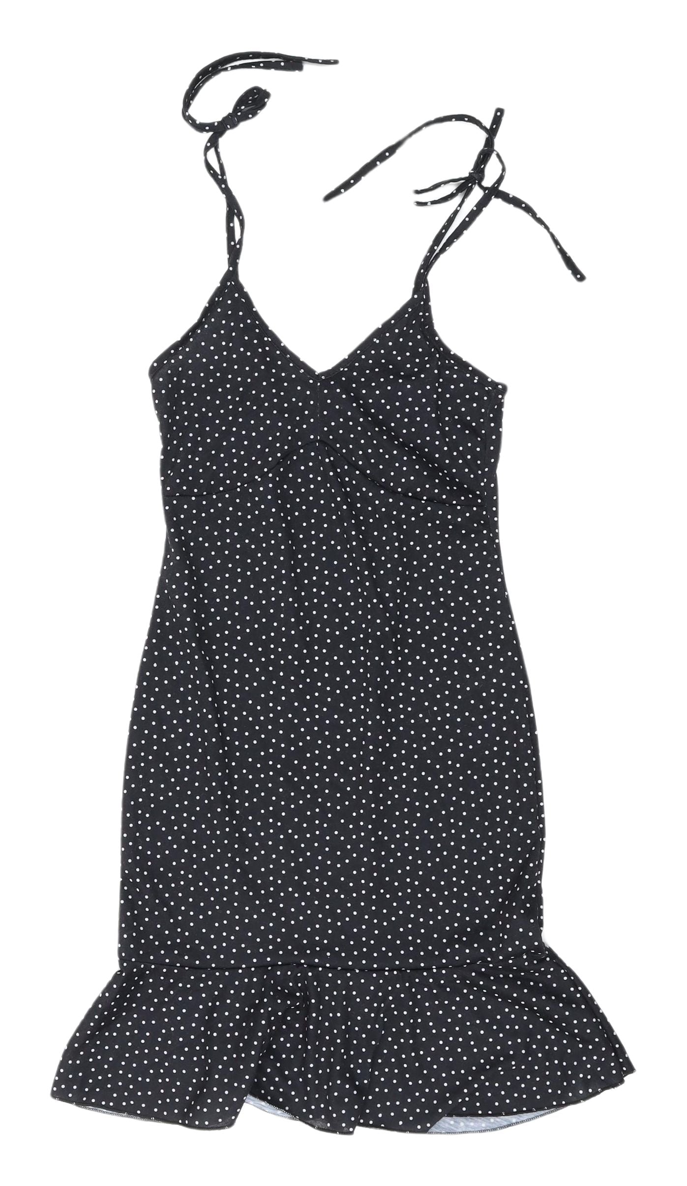 I Saw It First Women's Black Polka Dot Slip Dress