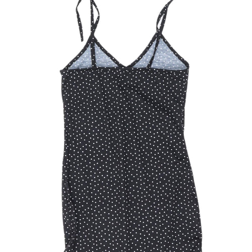I Saw It First Women's Black Polka Dot Slip Dress
